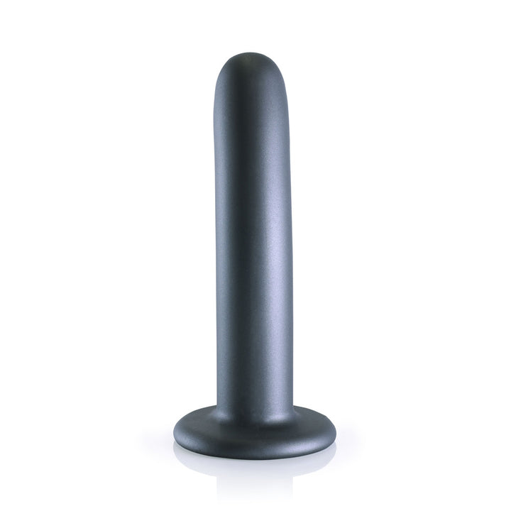 Shots Ouch! Liquid Silicone G-Spot 6 Inch Dildo - Gun Metal