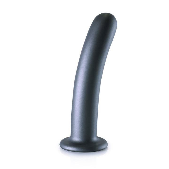 Shots Ouch! Liquid Silicone G-Spot 7 Inch Dildo - Gun Metal