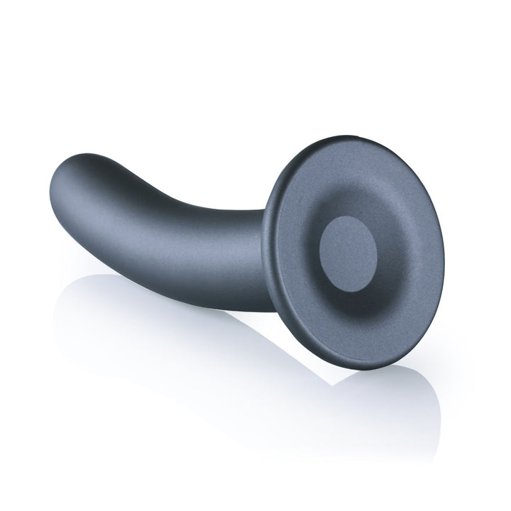 Shots Ouch! Liquid Silicone G-Spot 7 Inch Dildo - Gun Metal