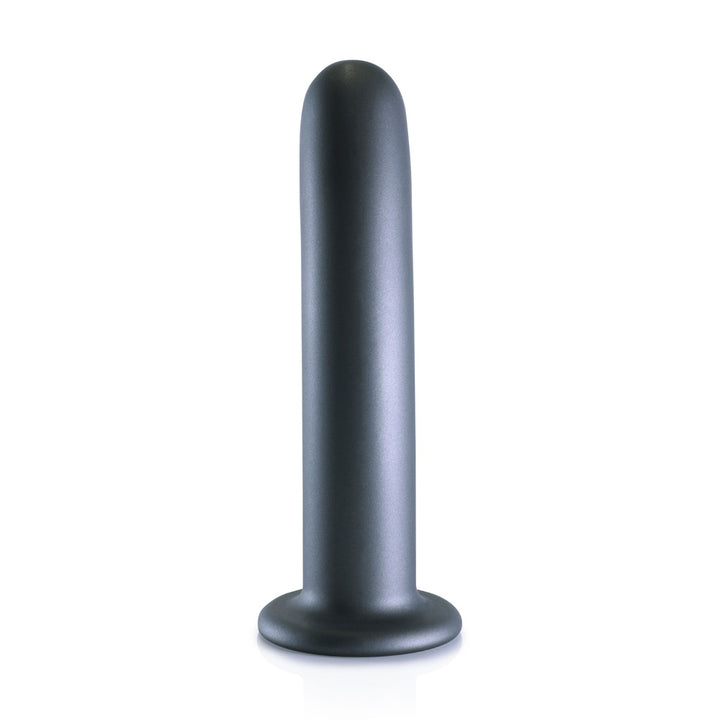 Shots Ouch! Liquid Silicone G-Spot 7 Inch Dildo - Gun Metal