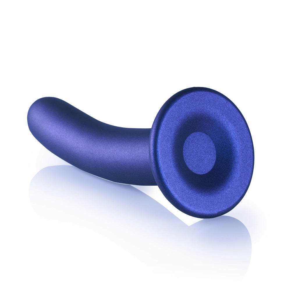 Shots Ouch! Liquid Silicone G-Spot 7 Inch Dildo - Metallic Blue