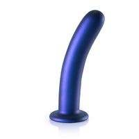 Shots Ouch! Liquid Silicone G-Spot 7 Inch Dildo - Metallic Blue