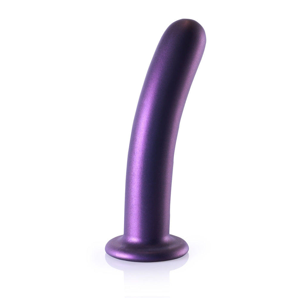 Shots Ouch! Liquid Silicone G-Spot 7 Inch Dildo - Metallic Purple