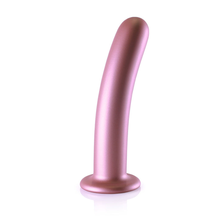 Shots Ouch! Liquid Silicone G-Spot 7 Inch Dildo - Rose Gold