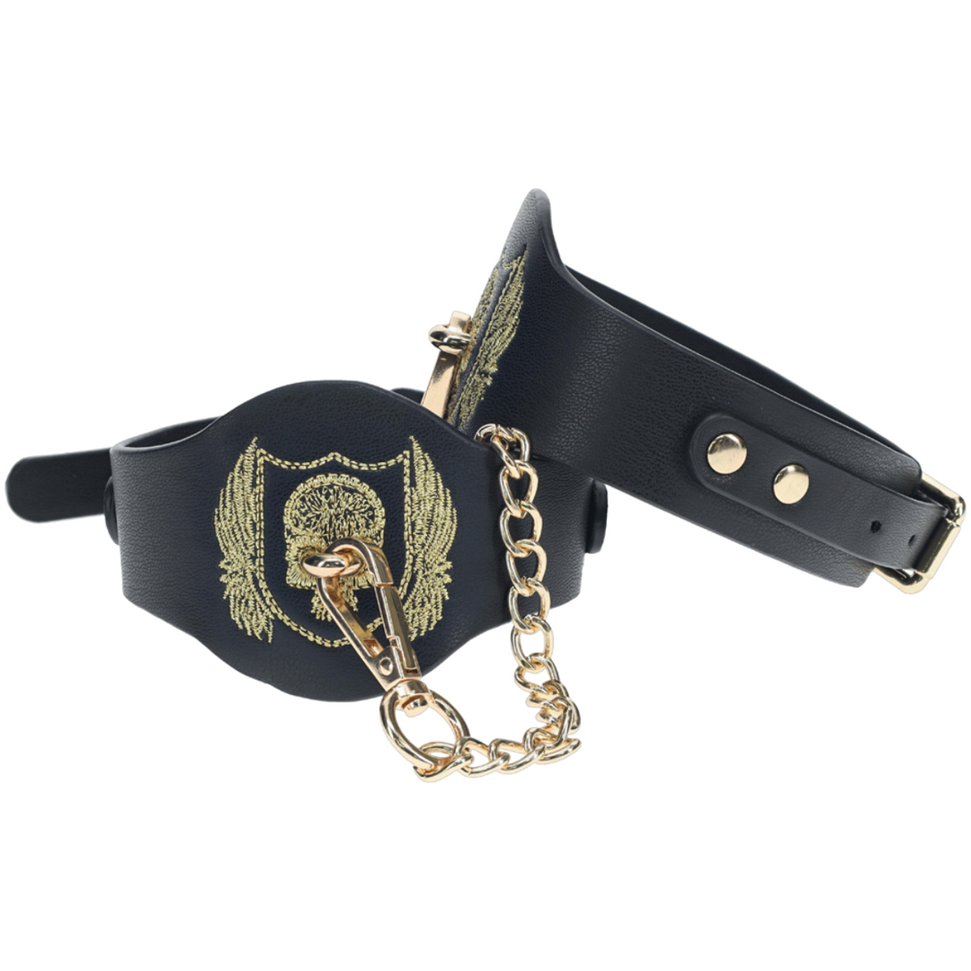 Shots Ouch! London Bondage Collection Kit With Bag - Black/Gold