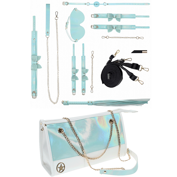 Shots Ouch! Paris Bondage Collection Kit With Bag - Blue