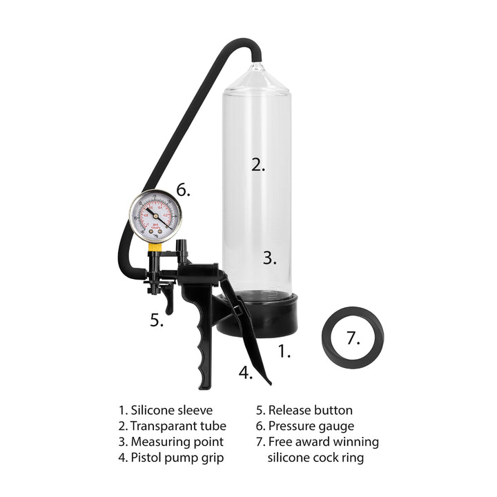 Shots Pumped Elite Beginners Pump PSI Gage - Transparent