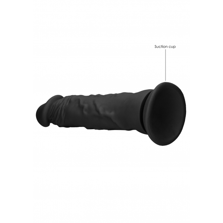 Shots Real Rock Skin Dong 10 Inch - Black