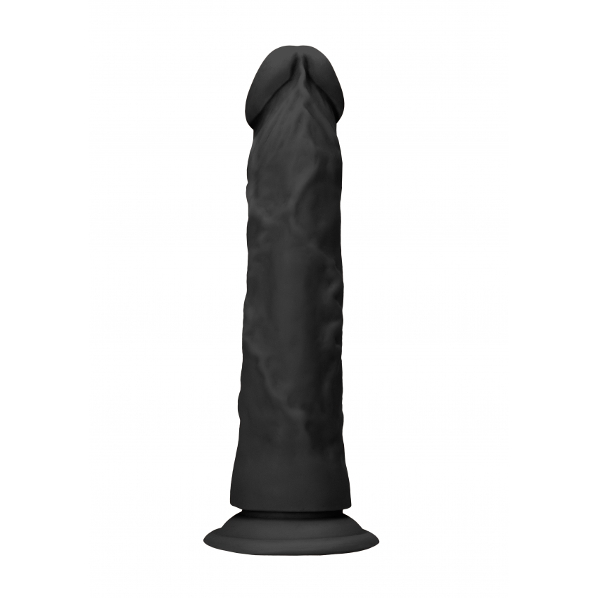 Shots Real Rock Skin Dong 10 Inch - Black