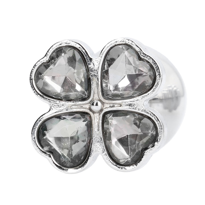 Shots Rich Lucky Diamond Metal Butt Plug 2.7 Inch - Silver