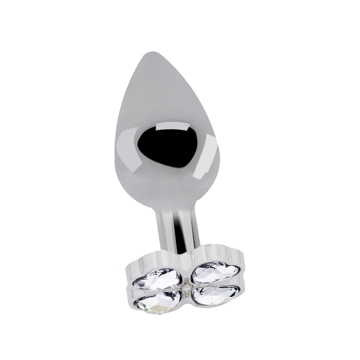 Shots Rich Lucky Diamond Metal Butt Plug 2.7 Inch - Silver