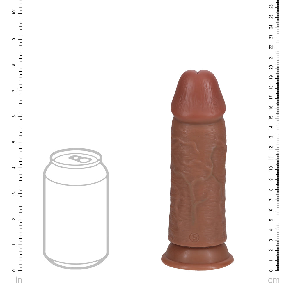 Shots Real Rock Extra Thick Dildo 8 Inch - Tan