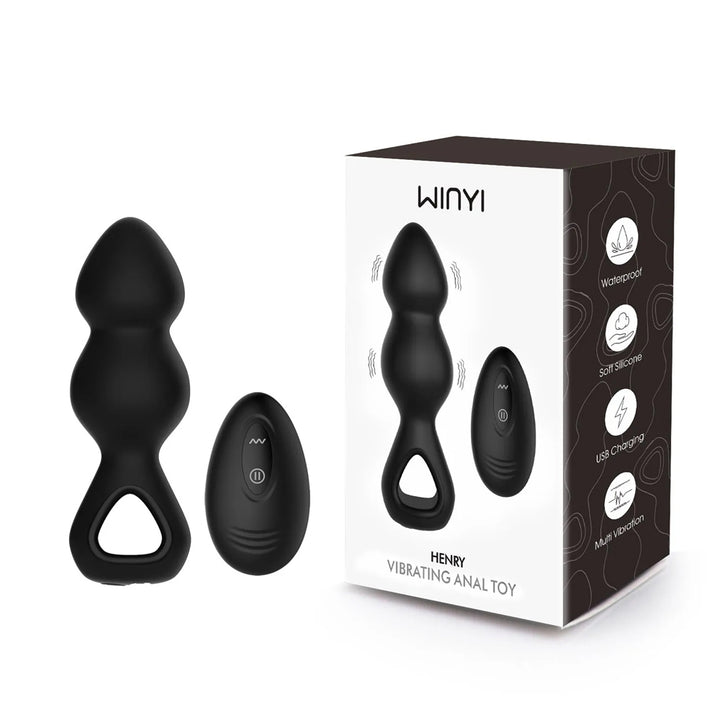 Winyi Henry Remote Control Anal Beads - Black