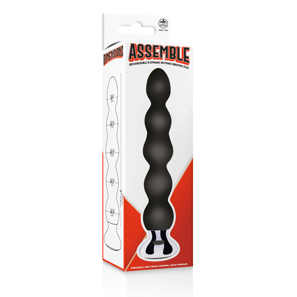 Excellent Power Assemble Vibrating Anal Beads - Black