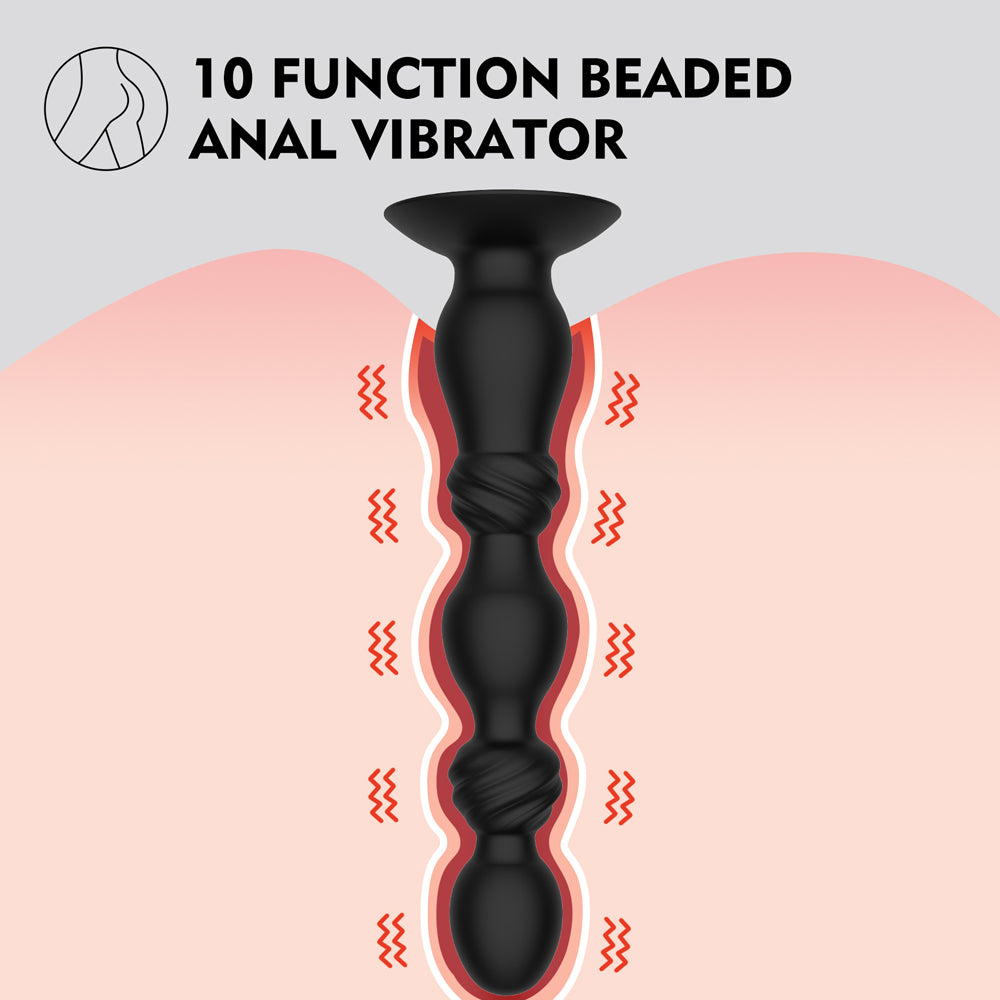 Winyi Dylan Remote Control Anal Beads - Black