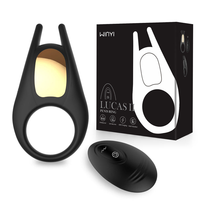 Winyi Lucas 2 Remote Control Cock Ring - Black