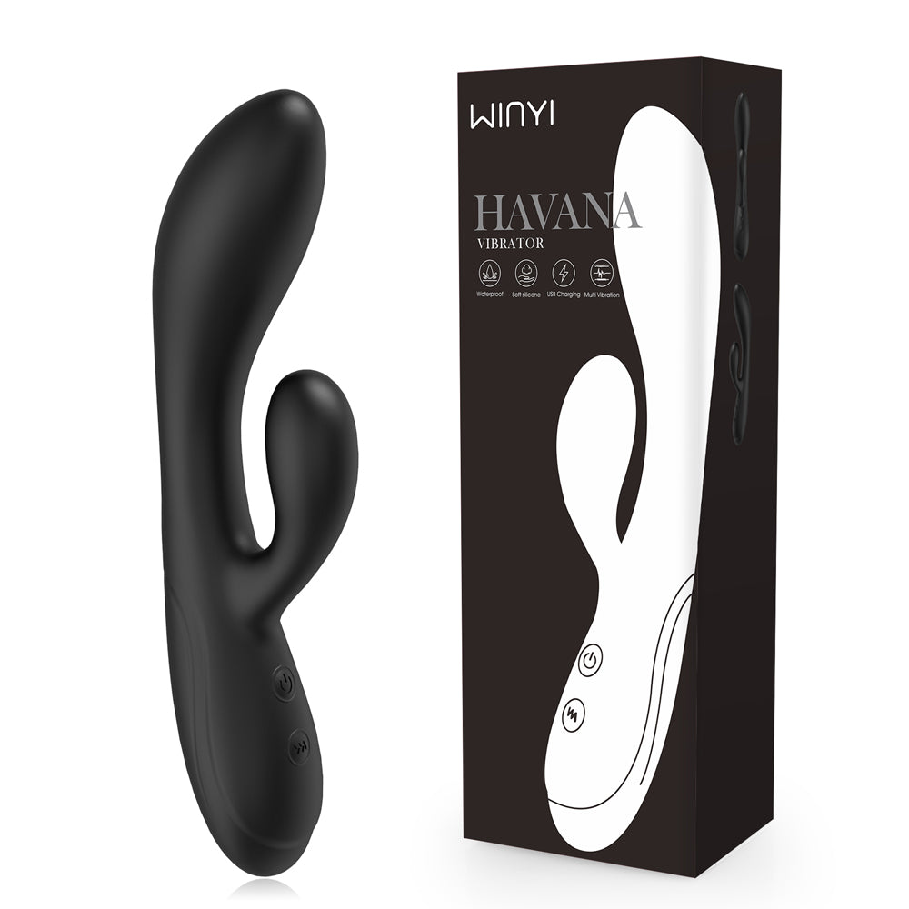 Winyi Havana Rabbit Vibrator - Black