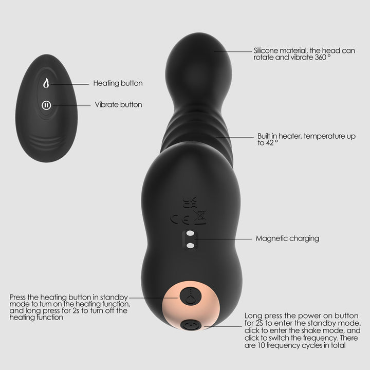 Winyi Derek Rotating Prostate Massager - Black