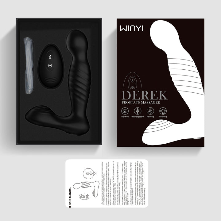 Winyi Derek Rotating Prostate Massager - Black