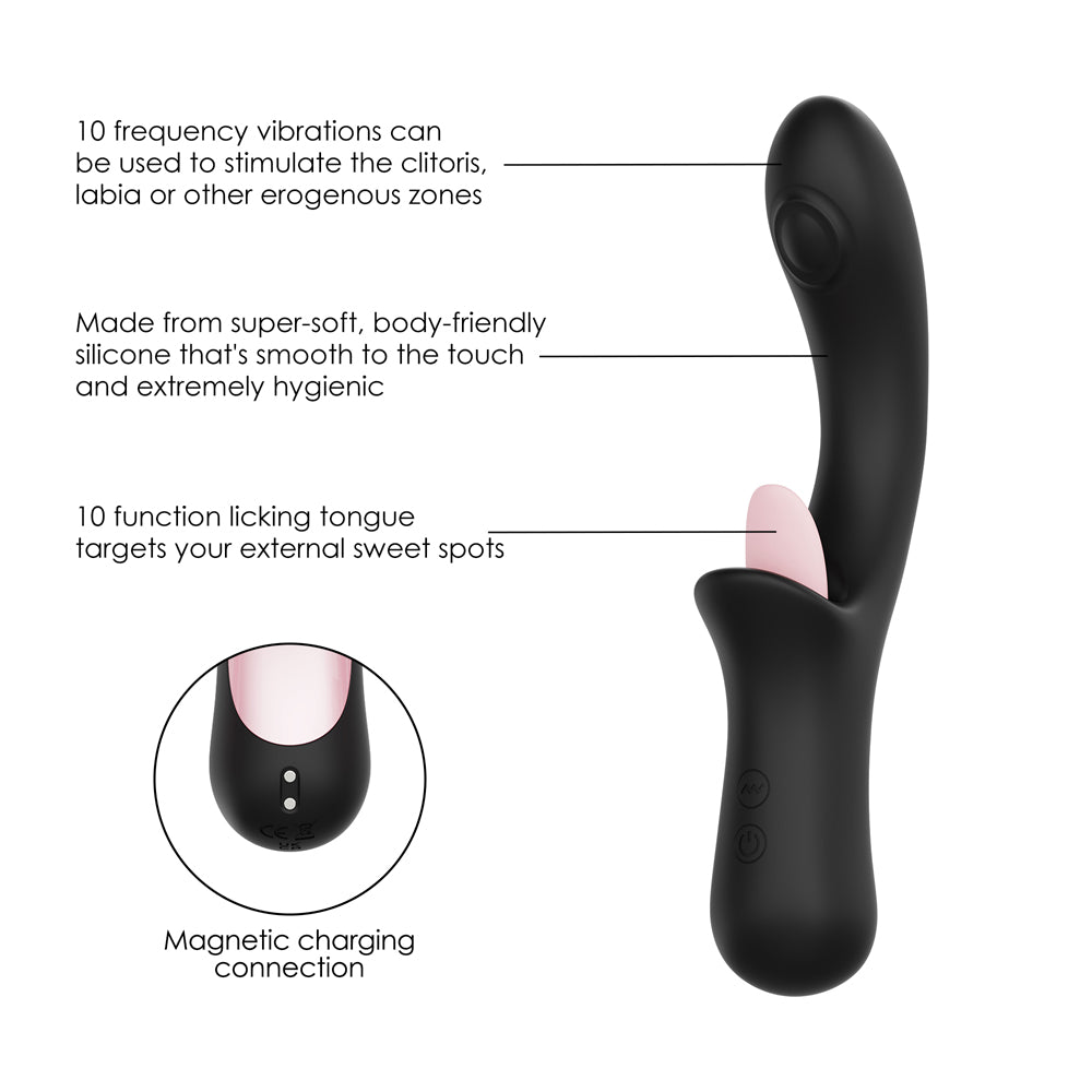 Winyi Gemma Licking G-Spot Vibrator - Black