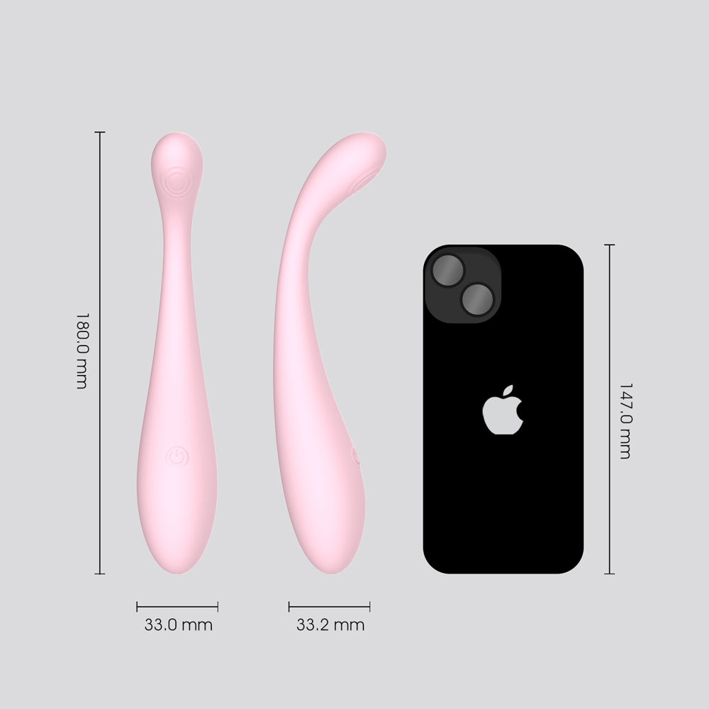 Winyi Crystal Liquid Silicone G-Spot Vibrator - Pink