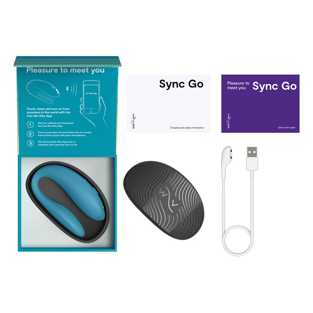 We Vibe Sync Go Teledildonic Couples Vibrator - Turquoise