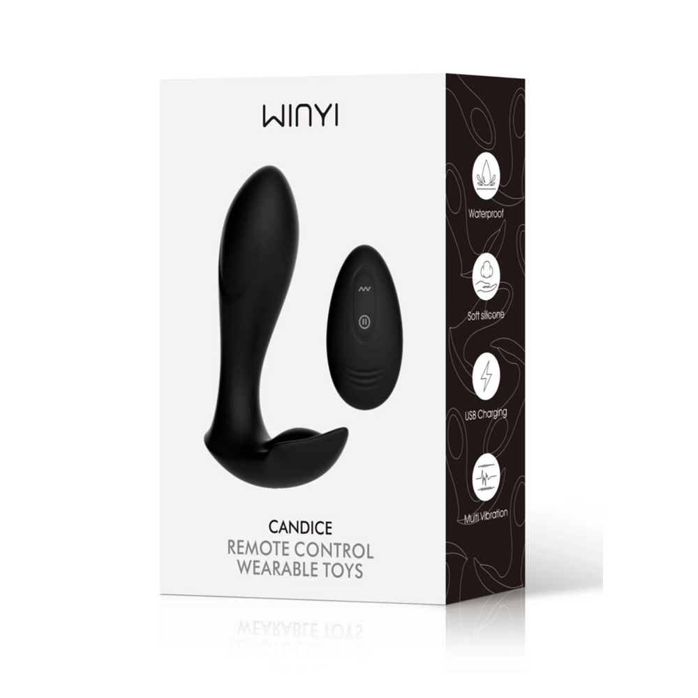 Winyi Candice Remote Unisex Vibrator - Black