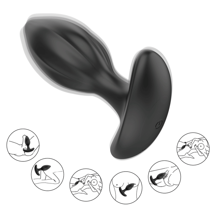 Winyi Mark Remote Vibrating Butt Plug Kit - Black