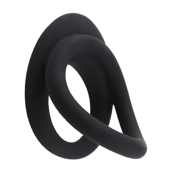 X-Cite Double Trouble Silicone Cockring - Black