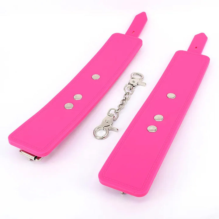 X-Cite Lockable Silicone Handcuffs - Pink
