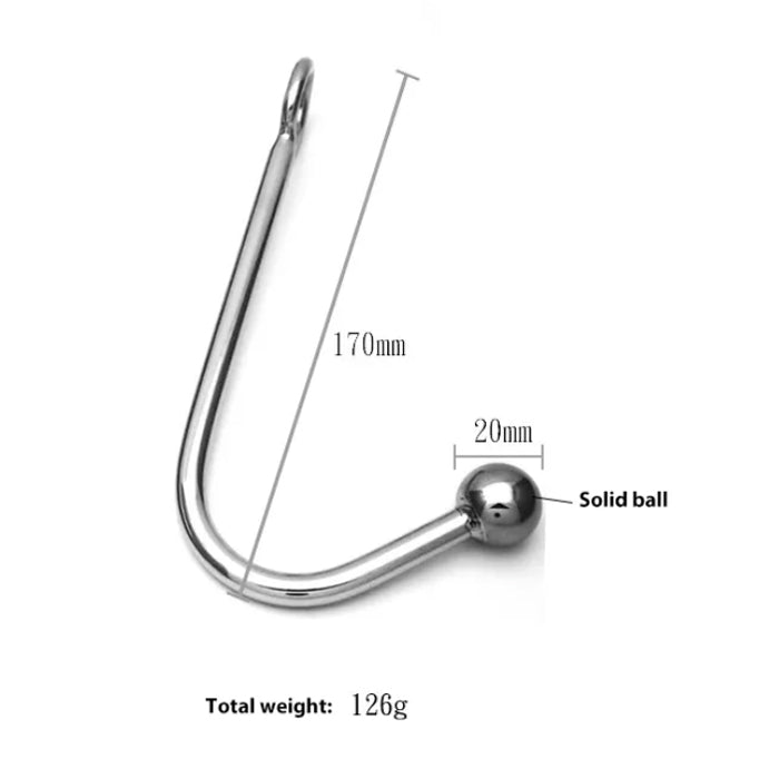 X-Cite Stainless Steel Anal Hook 1 Ball 20mm