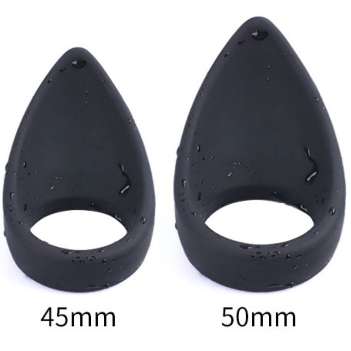 X-Cite Teardrop Silicone Cockring - Black