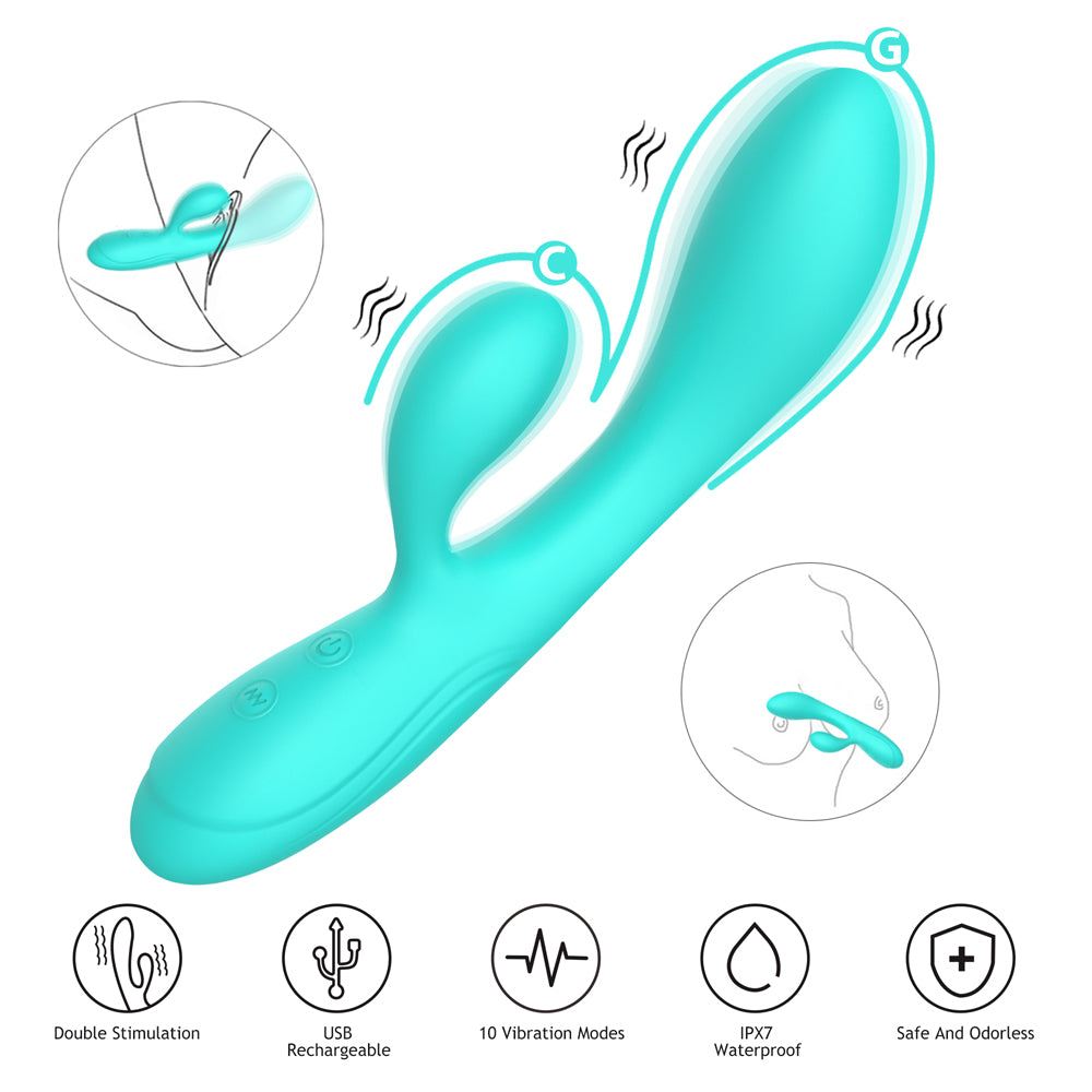 Winyi Havana Rabbit Vibrator - Turquoise