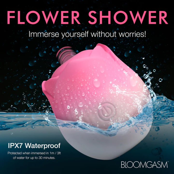 XR Bloomgasm Pulsing Petals Throbbing Rose Stimulator - Pink