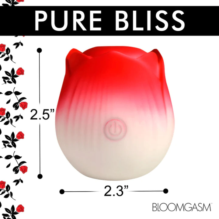 XR Bloomgasm Pulsing Petals Throbbing Rose Stimulator - Red