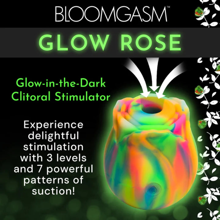 XR Bloomgasm Rose Glow-in-the-Dark Clit Stimulator