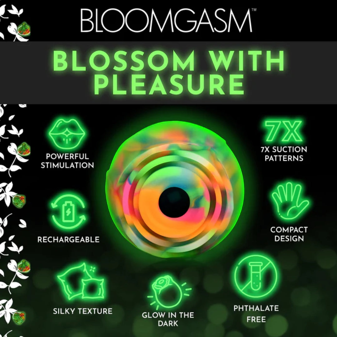 XR Bloomgasm Rose Glow-in-the-Dark Clit Stimulator