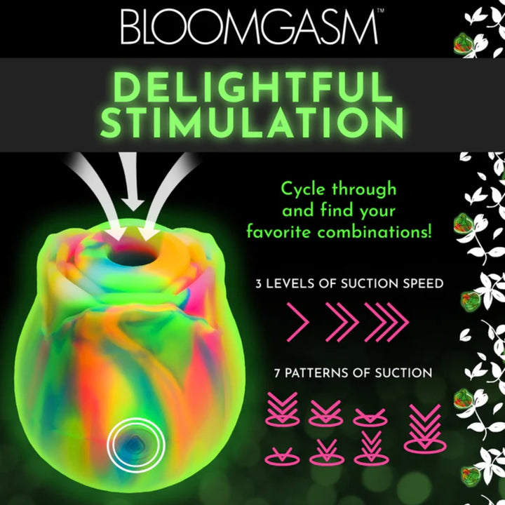 XR Bloomgasm Rose Glow-in-the-Dark Clit Stimulator