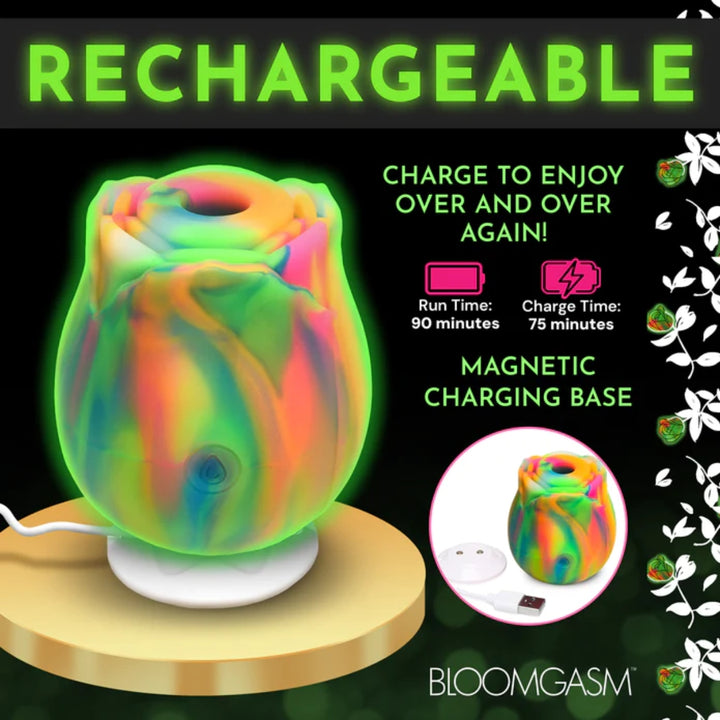 XR Bloomgasm Rose Glow-in-the-Dark Clit Stimulator