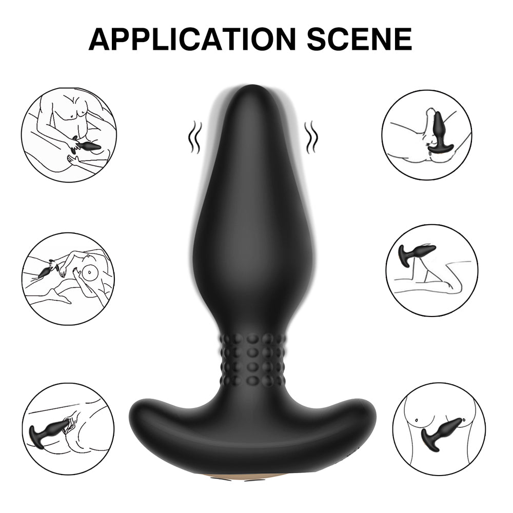 Winyi Carl Remote Rimming Butt Plug - Black