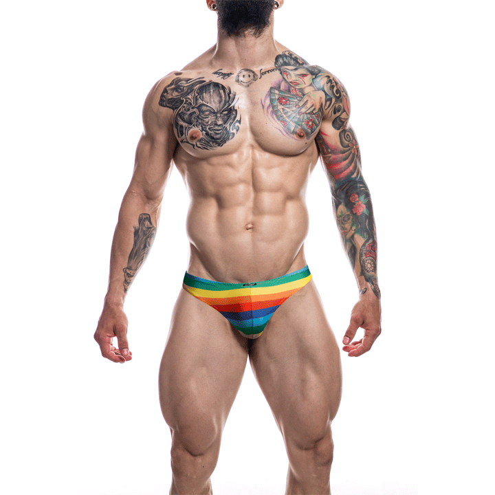 C4M Low Rise Bikini Brief Provocative - Rainbow