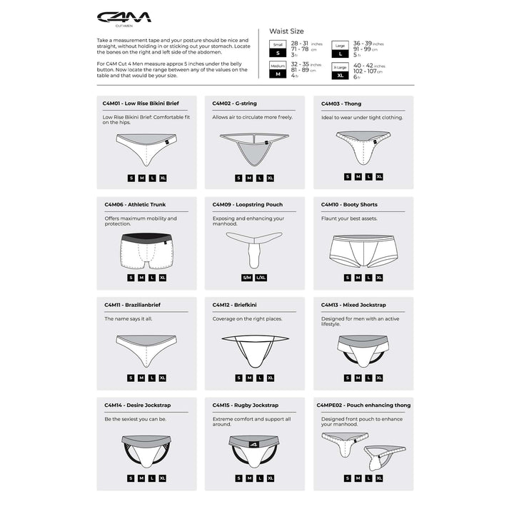 C4M BL4CK Ergonomic Jockstrap - Leatherette