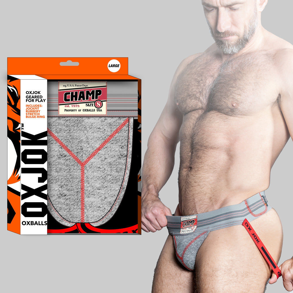 OXJOK Champ Jockstrap - Gray Heather