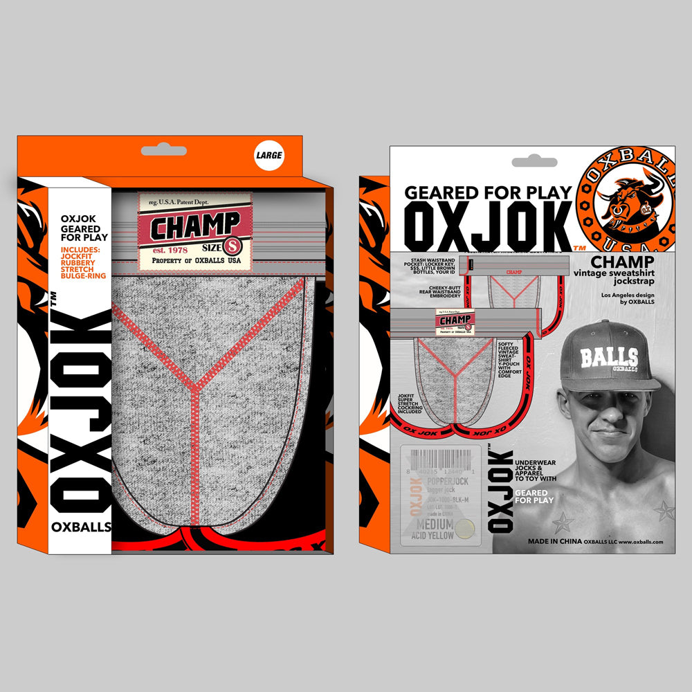 OXJOK Champ Jockstrap - Gray Heather