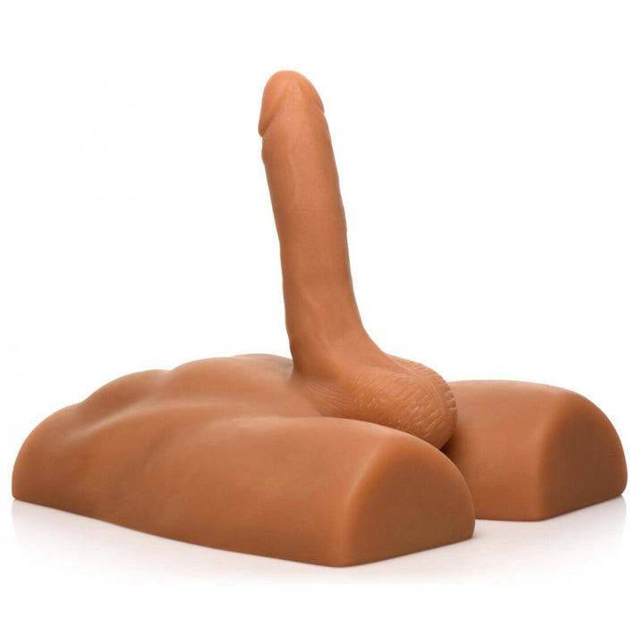 Curve Toys Jock Male Masturbator With Poseable Dildo - Light