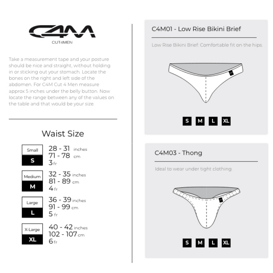 C4M Low Rise Bikini Brief Provocative - Snake