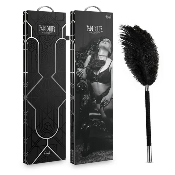 Blush Noir Soft Feather Tickler - Black