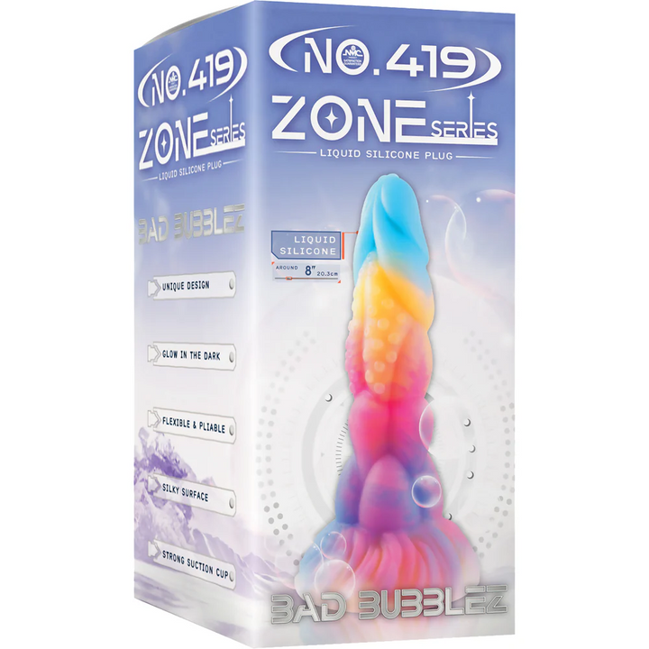 Excellent Power no.419 Zone Liquid Silicone Bad Bubblez Dildo 8 Inch