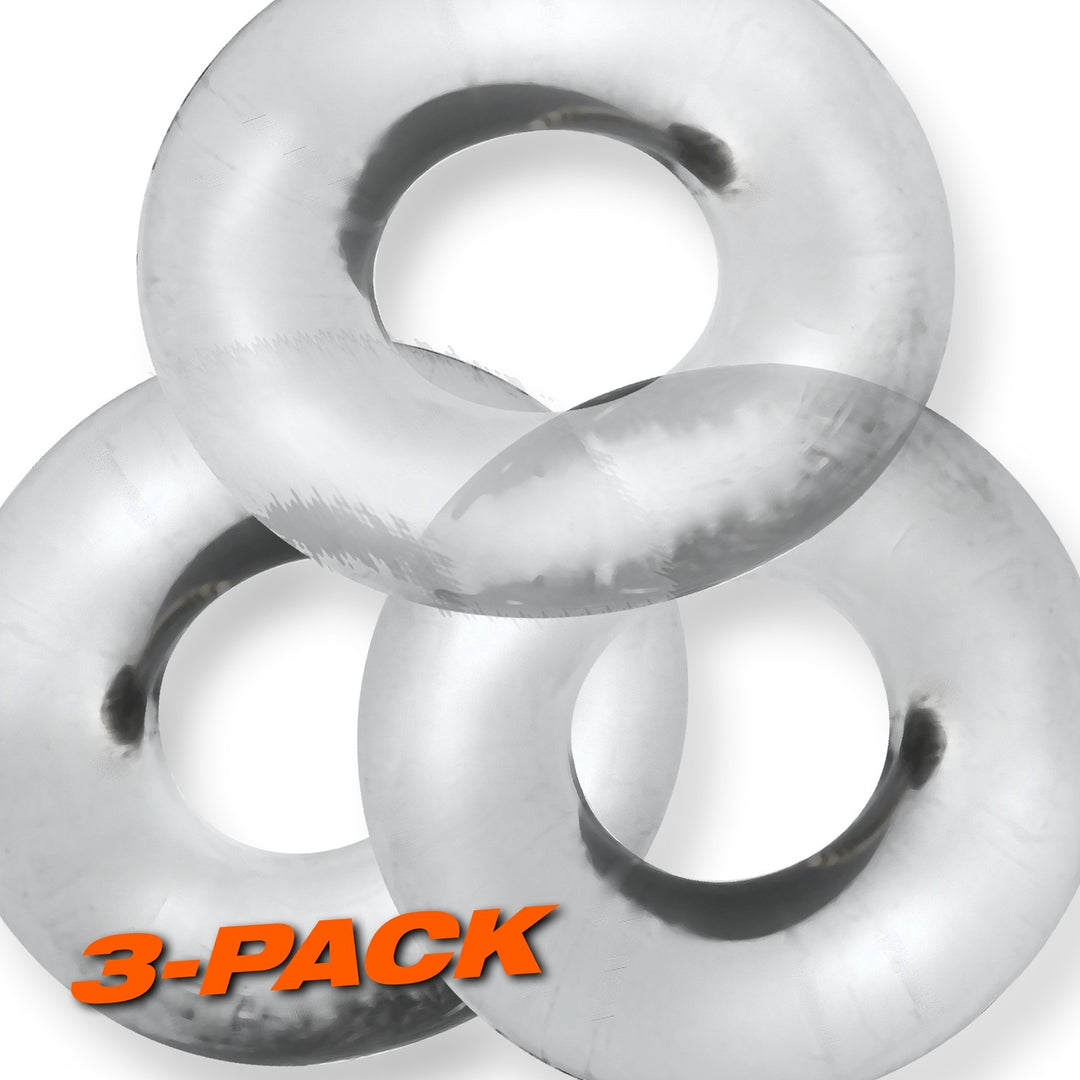 Oxballs Fat Willy Rings 3 Pack Jumbo C Rings - Clear