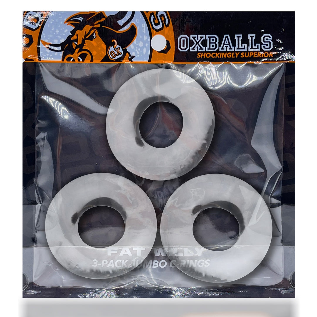 Oxballs Fat Willy Rings 3 Pack Jumbo C Rings - Clear